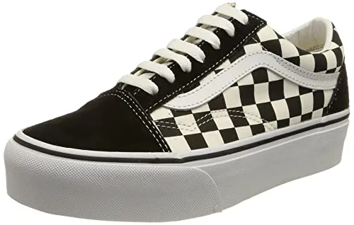 Vans Old Skool Platform Plateausneaker - Sneaker aus textilem Canvas-Material, perfekt für Skateboarding und im angesagten Checkerboard-Design.