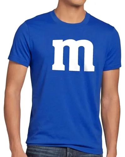 style3 m Herren T-Shirt für Fasching und Karneval Gruppen-Kostüm Paar-Verkleidung JGA Party, Größe:XL, Farbe:Blau
