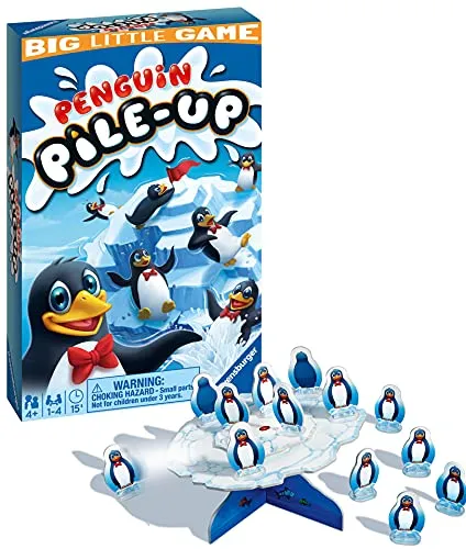 Ravensburger Pinguin Pile Up Reisespiel für Kinder ab 4 Jahren