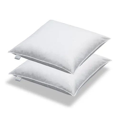 Kopfkissen 50 x 50 cm mit Federn - Hochwertiges Kopfkissen mit 100% neuen Federn für optimalen Komfort. Pflegeleicht und allergikergeeignet, ideal für jedes Zimmer. Größe: 50 x 50 cm.