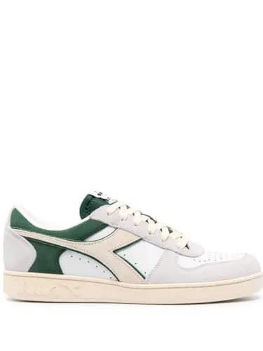 Diadora Unisex Magic Basket Low Suede Leder Gymnastikschuh - Herren-Sneaker mit Schnürsenkeln und Klettverschluss für optimalen Halt, ideal für Sport und Freizeit.