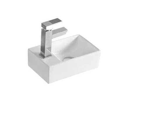 Design Waschtisch Gäste Wc Handwaschbecken Hahnloch Links Waschbecken klein 30cm