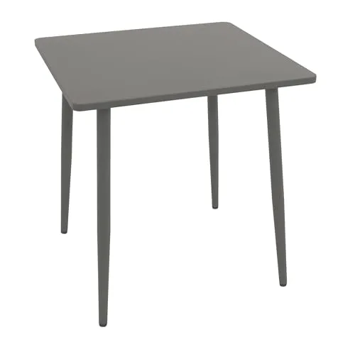 DEGAMO Bistrotisch Denver 70x70cm - Bistrotisch für die Terrasse, moderner Look aus beschichtetem Metall/Stahl, ideal für drinnen und draußen, robuste Bauweise und pflegeleichte Oberfläche.