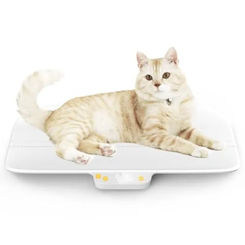 Digitale Tierwaage, Babywaage, Präzision 0,08 oz/2g, max. 30 kg/66 lbs, Auto-Hold, integriertes Design ohne Demontage, geeignet für Katzen, kleine Hunderassen, Säuglinge und Kleinkinder
