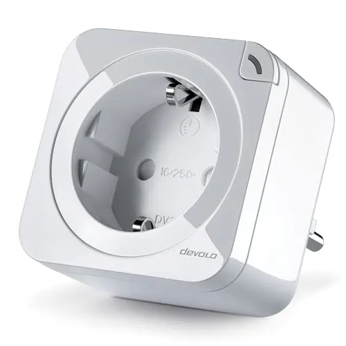 Produktbild Devolo 9914 Smart Home, Home Control Schaltsteckdose und Messsteckdose, Smart Steckdose, schaltbare Steckdose per App, Hausautomation, Haussteuerung, weiß, 6 x 4 x 6 cm