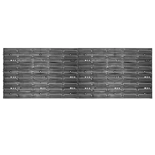 KADAX Werkzeugwand, Lagersystem aus PP Kunststoff, Wandregal in verschiedenen Größen, Werkstattwandregal mit Sichtlagerkästen und Werkzeughalterungen (116x39cm)