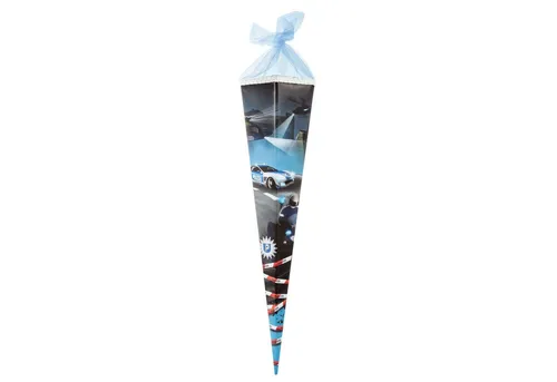 Goldbuch Schultüte Goldbuch Schultüte Polizei 6-eckig - 85cm, Verschluss Tüll