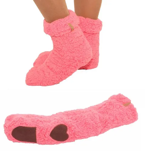 Markenwarenshop-Style Haussocken Hüttensocken Hausschuhe Herz-ABS-Sohle Mähmäh ONE SIZE 35-42 Farbe: