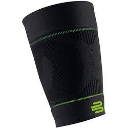 Bauerfeind Sports Compression Upper Leg Sleeve - Schwarz, Größe L - Bandagen für optimale Regeneration und Performance. Die Compression Sleeves fördern die Durchblutung und bieten durch das Silikonhaftband perfekten Halt während intensiver Trainingseinheiten.
