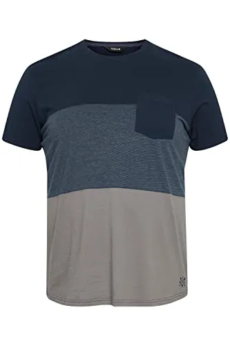 !Solid SDMingo BT Herren Big & Tall T-Shirt Kurzarm Shirt mit Streifen mit Rundhalsausschnitt, Größe:6XL, Farbe:Insignia B (791991)