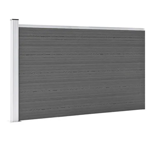 furnicato WPC Gartenzaun 175x105 cm Grau – Flexibel und Langlebig - Ideal für die Umzäunung von Gärten oder Höfen. Der pflegeleichte WPC-Zaun bietet eine ansprechende Holzoptik und ist einfach zu montieren. Robust und wetterfest – für dauerhaften Schutz und Privatsphäre.