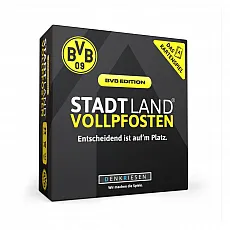 DENKRIESEN - STADT LAND VOLLPFOSTEN® - BVB EDITION - Kartenspiel - Gesellschaftsspiel für Fußballfans ab 8 Jahren, mit 30 Minuten Spielzeit und BVB-Thema für spannende Runden mit Freunden oder Familie.