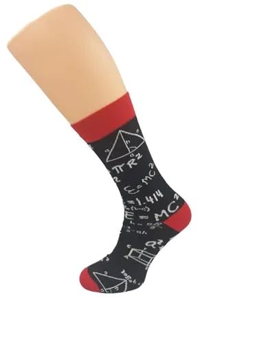 AbgeStrumpft Mathematiker Socken, Calculus- und Physik-Motive, für Damen und Herren (DE/NL/SE/PL, Numerisch, 35, 38, Regular, Regular, schwarz)