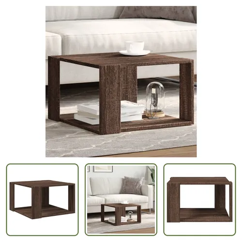 The Living Store Couchtisch Eichen-Optik 51,5x51,5x30 cm