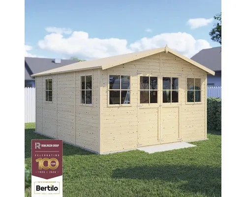 Gartenhaus Bertilo Workshop Carpenter 364 x 459 cm - Geräumiges Gartenhaus mit Satteldach, aus hochwertigem Holz für optimale Stabilität und Langlebigkeit, exklusiv bei Hornbach.