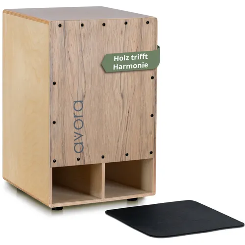 Avora Bass Boost Cajon - Percussion-Instrument mit sattem Bass und Klangvollem Snare-Effekt, ideal für Musiker auf der Suche nach mobilität und hochwertigem Klang.