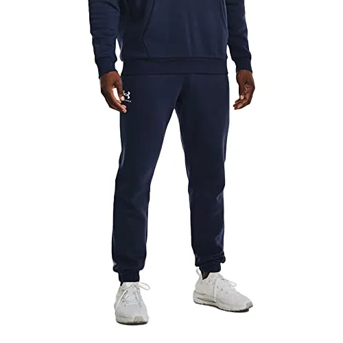 Under Armour Essential Jogginghose blau für Herren, Größe M - Lange Laufhosen für Herren mit praktischem Kordelzug und elastischem Bündchen für optimalen Tragekomfort beim Sport.
