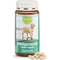Nahrungsergänzungsmittel Tierlieb Omuek Zielonowargowy Dla Psów (150 Kapseln) - Hochwertige Kapseln mit neuseeländischer Grünlippmuschel für Hunde. Einfach ins Futter mischen und Gelenke unterstützen. Ideal für eine ausgewogene Ernährung.