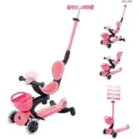 Go-Up Baby Lights 360 Scooter pink - Dreirädriger Scooter für Kleinkinder, Tragkraft bis 50 kg, ideal für Kinder ab 15 Monaten - sicherer Fahrspaß mit leuchtenden Rädern.