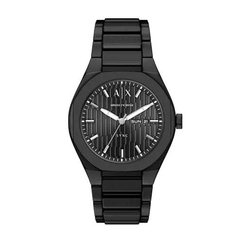Armani Exchange Herren 42MM Schwarze Edelstahl Uhr, AX4301