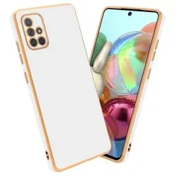 Cadorabo Schutzhülle für Samsung Galaxy A71 4G Hülle in Weiß Handyhülle TPU Silikon Kameraschutz Etui Case