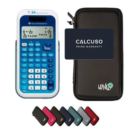 TI-34 MultiView Taschenrechner + Schutztasche Schwarz
