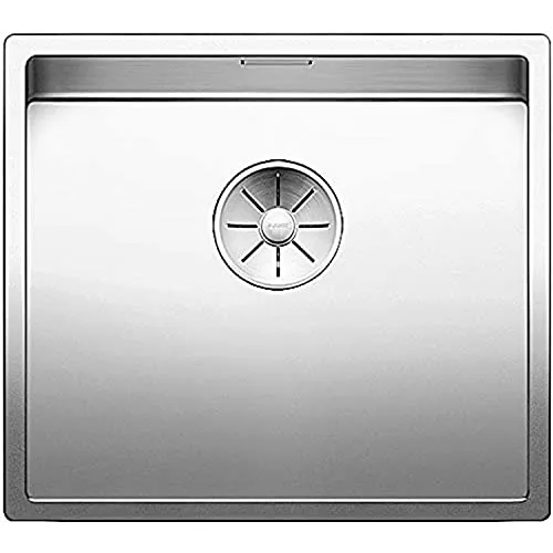 BLANCO CLARON 450-IF Edelstahl Spüle - Elegante Edelstahl Spüle für flächenbündigen Einbau, kratzfest und mit großem Beckenvolumen – ideal für 50 cm breite Unterschränke.