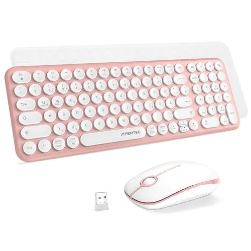 XTREMTEC Kabellose Retro Tastatur und Maus Set von xtremtec