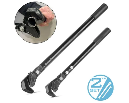 STAHLWERK Rohrzange Zangenschlüssel 2er Set 450/600 mm - Zangen Set für Handwerk, pulverbeschichteter Stahl, ideal für vielseitige Anwendungen und langlebig im Einsatz.