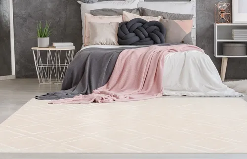 Arte Espina Teppich Monroe 300 - Rechteckig & besonders weich - Kurzflor-Teppich mit geprägtem Muster, bietet eine angenehme Haptik wie echtes Kaninchenfell und sorgt für eine gemütliche Atmosphäre in jedem Wohnraum.