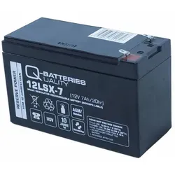 Q-Batteries 12LSX-7 | 12V 7Ah Blei-Vlies-Akku / AGM 10 Jahre