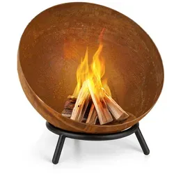 Blumfeldt Feuerschale - Wetterfeste Outdoor Feuerstelle mit 3-Bein Standfuß - Grills: Genießen Sie unvergessliche Feuerabende im Garten oder auf dem Balkon mit dieser stabilen, kippsicheren Feuerschale aus robustem Stahl.