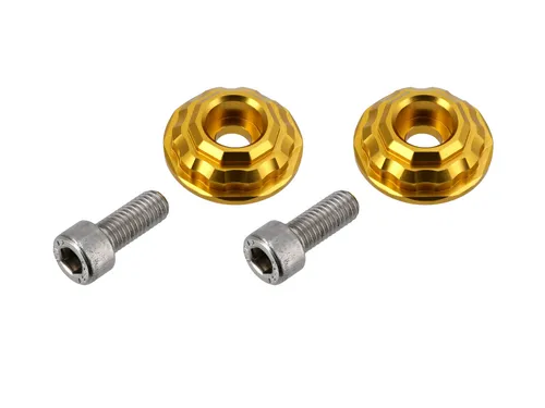 Set: CNC Gabelkappen Aluminium, Gold - für S51, S50, S70, S53, S83