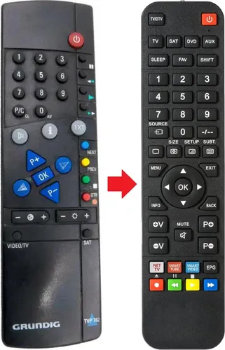 Fernbedienung passend für GRUNDIG TVP762