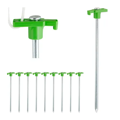 Felsbodenhering Erdanker 25 cm - Zeltverankerung für sicheren Halt - Erdanker aus robustem Stahl, ideal für Zelte und Outdoor-Aktivitäten. Mit 25 cm Länge bietet er stabilen Halt selbst bei windigen Bedingungen.