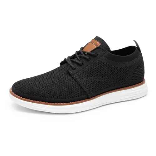 Bruno Marc Herren Sneaker Mesh Sneakers Oxfords Leichte Schuhe Atmungsaktives Obermaterial Memory Foam Insole Leichte Außensohle,Size 43,Schwarz,GRAND-01