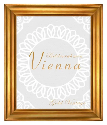 Einzelrahmen Bilderrahmen Vienna, (1 Stück), 45x60 cm, Gold Vintage, Holz