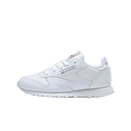 Reebok Classic Leather Jungen Sneaker, White 1, 31 EU - Sneaker für Jungen mit atmungsaktivem Synthetikinnenmaterial und rutschfester Gummisohle für sicheren Halt und Komfort den ganzen Tag.
