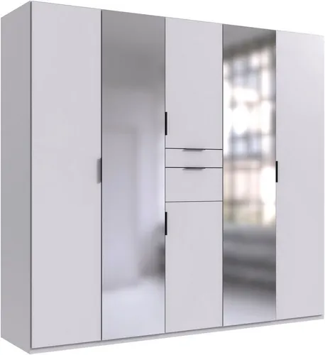 Boxxx Kleiderschrank Weiß, 4 Fächer & 2 Schubladen - Hochwertiger Kleiderschrank aus Metall, Made in Germany, mit BQ-Zertifizierung. Ideal für Ordnung im Schlafzimmer, bietet viel Stauraum und umfangreiches Zubehör.