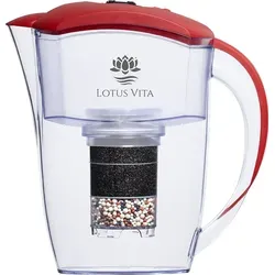 Lotus Vita Wasserfilter Kanne Esprit 1,3L - Natura Plus - Hochwertiger Wasserfilter für bis zu 8 Liter täglich, entfernt Schadstoffe und verbessert den Geschmack. Ideal für gesundheitsbewusste Haushalte.