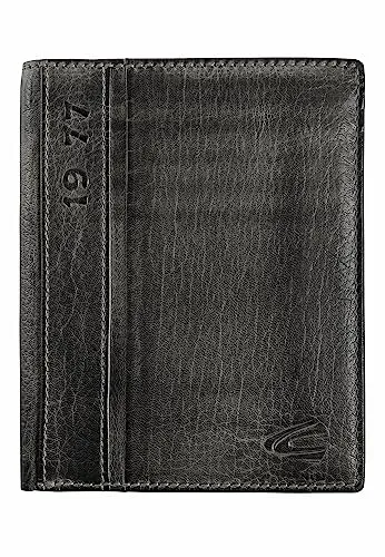 camel active Melbourne Geldbörse aus handgefertigtem Naturleder - 10,5 cm, stilvoll und langlebig in elegantem Schwarz