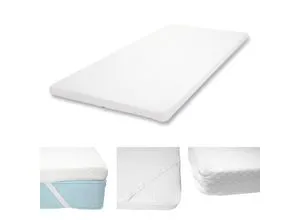 MCW Kaltschaum-Matratzentopper 90x200 cm - Matratzenauflagen, Öko-Tex Standard 100 geprüft, bietet hervorragenden Komfort und verlängert die Lebensdauer Ihrer Matratze mit Antirutschfunktion und waschbarem Bezug.