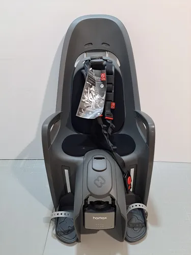 Hamax Zenith Fahrradkindersitz – Grau mit schwarzer Polsterung - Sicherer und verstellbarer Kinderfahrsitz mit 3-Punkt-Gurt und Stoßdämpfung für Kinder ab 9 Monaten bis 22 kg. Einfache Montage und verbesserte Sichtbarkeit durch Reflektoren.