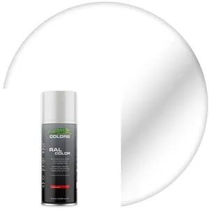 COLORS Sprühfarbe Sprühlack RAL 9010, 400 ml, reinweiß, glänzend, Acryllack