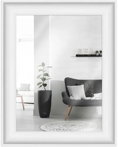 MendeFrames H230 Wandspiegel Landhaus weiß 40x50 cm - Eleganter Wandspiegel im Landhausstil, ideal für jeden Raum. Mit einer praktischen Aufhängung und einem stilvollen Design bringt er Licht und Weite in Ihr Zuhause.