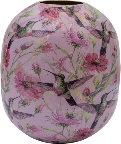 Creativ home Tischvase Vase (1 St), mit floralem Dekor in pink von Creativ home