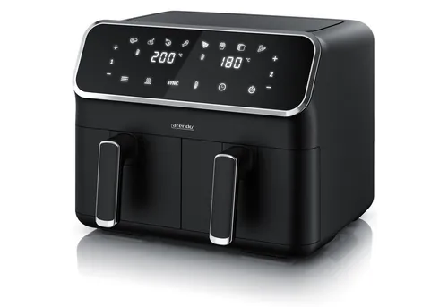 Arendo Heißluftfritteuse XXL Doppelkammer Airfryer 8L
