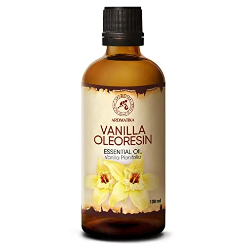 Ätherisches Öl Vanille 100ml - Vanilla Planifolia - Vanille Oleoresin Öl - Aromatherapie Öl für Diffusers und Duftlampe - Öle für Seifenherstellung - Glatte Haut & Haare - Aromatherapie - Duftöle