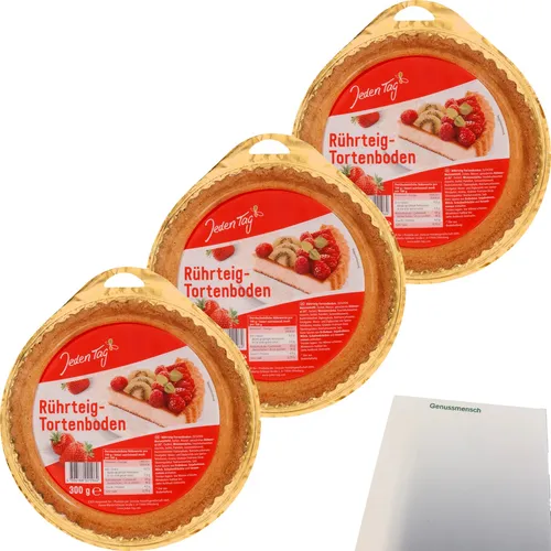 Jeden Tag Rührteig Tortenboden 3er Pack 3x300g Packung usy Block