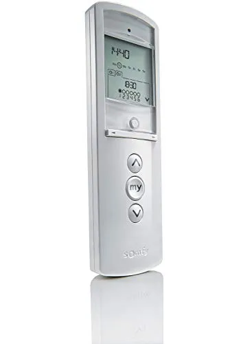 Somfy Telis 6 Chronis RTS Pure 1805215 6-Kanal-Fernbedienung - Universalfernbedienung für die komfortable Einzel- oder Gruppensteuerung von bis zu 6 Geräten mit programmierbaren Automatikbefehlen und großer LCD-Anzeige.
